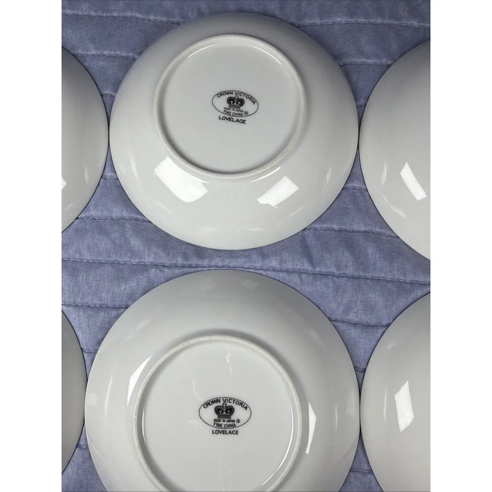 Crown Victoria Lovelace Fruit Dessert Bowls 5.5